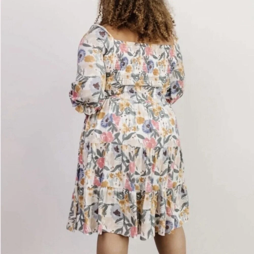 NWT BALTIC BORN Marta Floral Smocked Midi Dress 1X - Picture 3 of 11